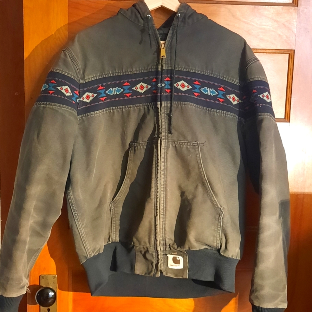 Carhartt vintage hooded jacket with native prints